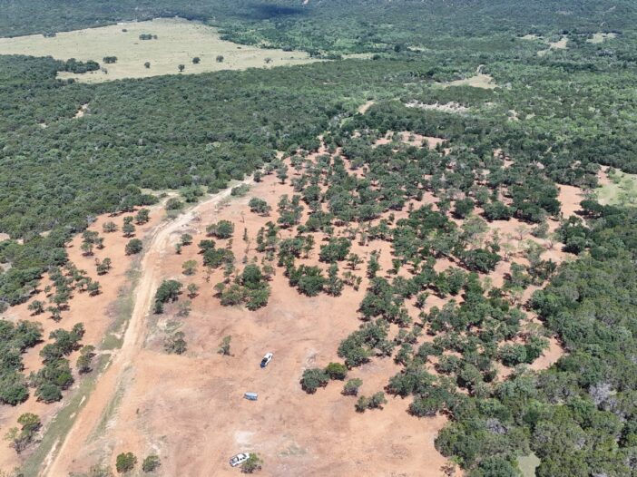 Land clearing with Cedar Eater forestry mulcher in Palo Pinto County TX.